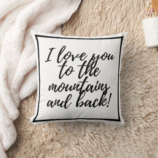 私はあなたが山に行って、後ろに行くのが好き！ クッション (ブランケット)