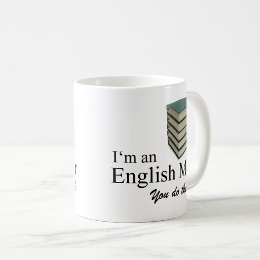 私はあなたが数学を専攻のする英語だ。 コーヒーマグカップ (正面右)