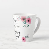 私はあなたが水の色のフローラ友情を知っていることを願う カフェラテマグ (右アングル)