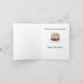 私はあなたが生まれゴシックおもしろいフクロウ誕生日 カード (内部)