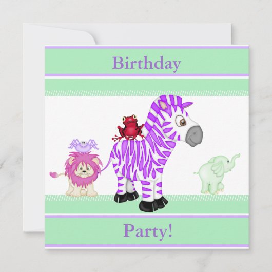 私はあなたが私たちグリーンパーティの招待状に参加できることを願う 招待状 (正面)