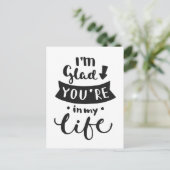 私はあなたが私の人生に居てくれて嬉しい ポストカード (スタンド正面)