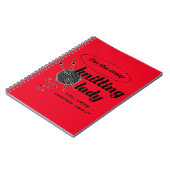 私はあなたが約警告された熱狂するな編み物の女性です ノートブック (左側)