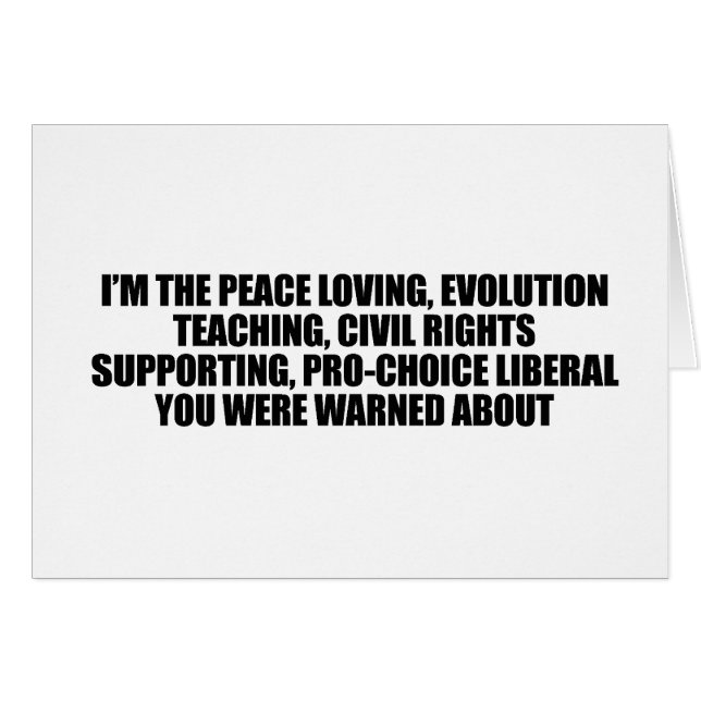 私はあなたが約警告された自由主義者です (正面横)