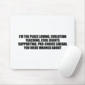 私はあなたが約警告された自由主義者です マウスパッド (マウス)