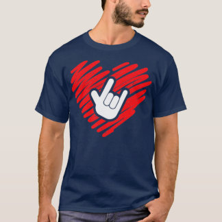 私はあなたが言葉の耳が聞こえないギフトに署名するのが大好き Tシャツ