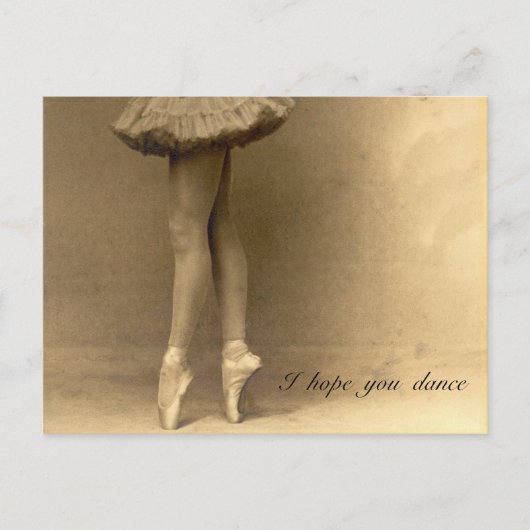 私はあなたが踊ることを願う ポストカード (正面)