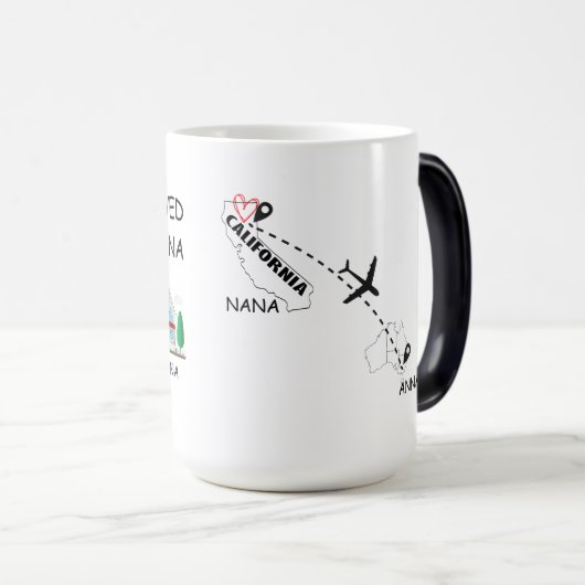 私はあなたが隣のマグカップ、パーソナライズされたマグカップに住んでいることを望む モーフィングマグカップ (正面右)