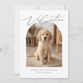 私はあなたが非常に多くの子犬の写真バレンタイン シーズンカード (正面)