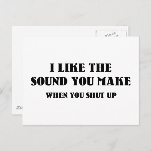 私はあなたが黙っているときの音が好きだ ポストカード (正面/裏面)