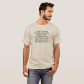 私はあなたたちの若者に何が悪いのか分からない。 Tシャツ (正面フル)