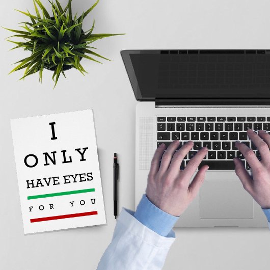 私はあなただけに目を持っているバレンタイン シーズンカード