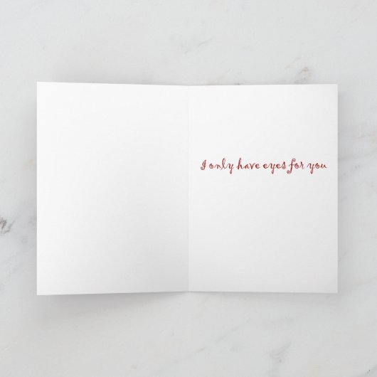 私はあなただけに目を持っているバレンタイン シーズンカード (内部)