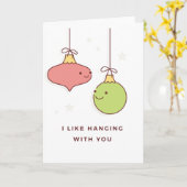 私はあなたつると一緒にいるのが好き – オーナメント – クリスマス カード (黄色い花)