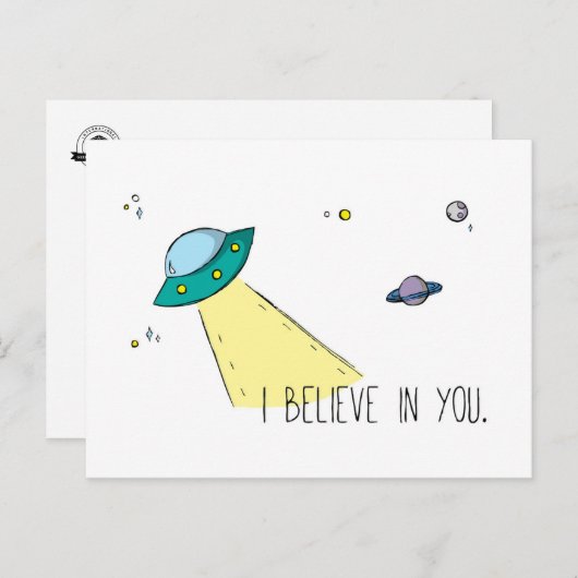 "私はあなたで信じます"郵便はがき(Emサマビルによる芸術)を ポストカード (正面/裏面)