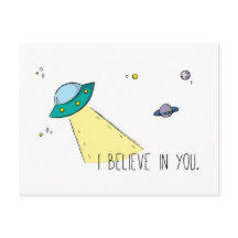 "私はあなたで信じます"郵便はがき(Emサマビルによる芸術)を