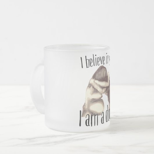私はあなたで- doulaのマグを信じます フロストグラスマグカップ (正面左)