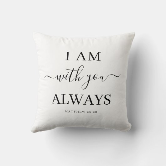 私はあなたといつもキリスト教の詩の台本を共にしている クッション (裏面)