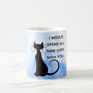 私はあなたとの9生命をすべて猫過ごします コーヒーマグカップ