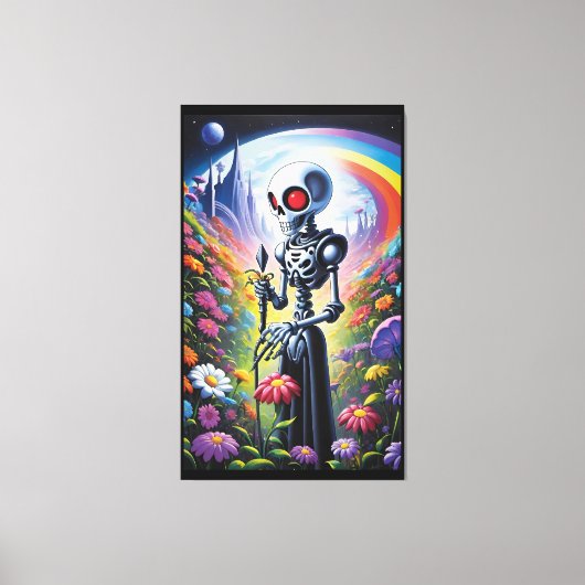 私はあなたと一緒にいる時は静止している キャンバスプリント (正面)