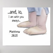 私はあなたと常に聖なる書物、 経典引用文ベビー足 ポスター (正面)