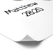 私はあなたと常に聖なる書物、 経典引用文ベビー足 ポスター (角)