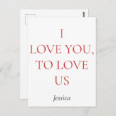 私はあなたと私たちを愛カスタマイズして ポストカード (正面/裏面)