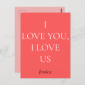 私はあなたと私たちを愛カスタマイズして ポストカード (正面/裏面)