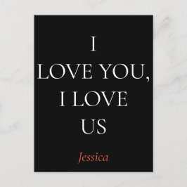 私はあなたと私たちを愛カスタマイズして ポストカード