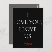 私はあなたと私たちを愛カスタマイズして ポストカード (正面/裏面)