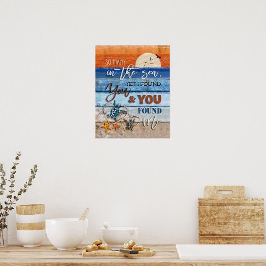 私はあなたと私にウミガメを見つけた ポスター (キッチン)