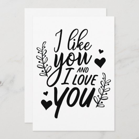 私はあなたと私はバレンタインデーのカードを愛している シーズンカード (正面/裏面)