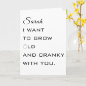 私はあなたと結婚の提案をして年を取りたい カード (黄色い花)