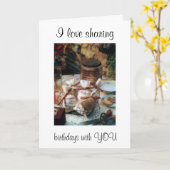 私はあなたと誕生日を共有するのが大好きです カード (黄色い花)