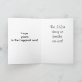 私はあなたと誕生日を共有するのが大好き – 湖スタイル カード (内部)