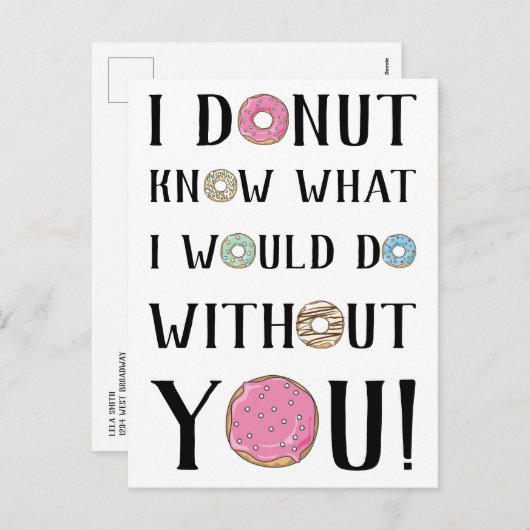 私はあなたなしで何をするか分からない！ シーズンポストカード (正面/裏面)