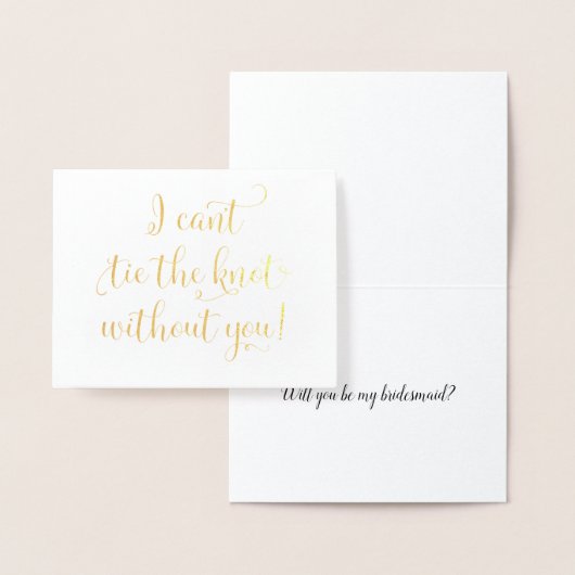 私はあなたなしで結び目を結ぶことができません! ホイルカード (ディスプレー)