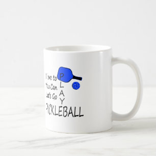 私はあなたにできます演劇のpickleballの行くために割り当てます青愛します コーヒーマグカップ