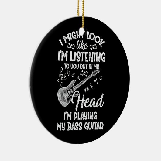 私はあなたにとってベー聞スギターに似ているかもしれない セラミックオーナメント (右)