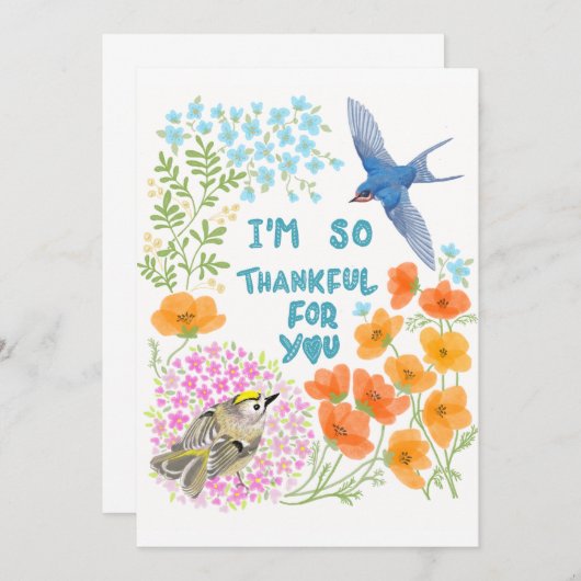 私はあなたにとても感謝している サンキューカード (正面/裏面)