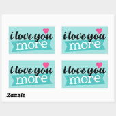 私はあなたにもっとワードアートステッカーが大好き 長方形シール (シート)