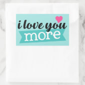 私はあなたにもっとワードアートステッカーが大好き 長方形シール (バッグ)