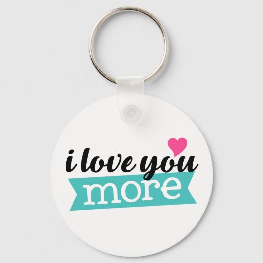 私はあなたにもっとワードアート気持ちキーチェーンが大好き キーホルダー (正面)