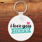 私はあなたにもっとワードアート気持ちキーチェーンが大好き キーホルダー (正面)