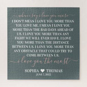 私はあなたにもっと記念日の日付贈り物を愛する祖父母 ジグソーパズル