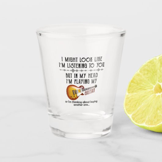 私はあなたにギターを聞見せているよ遊う ショットグラス (正面)