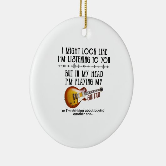私はあなたにギターを聞見せているよ遊う セラミックオーナメント (右)