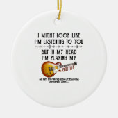 私はあなたにギターを聞見せているよ遊う セラミックオーナメント (正面)