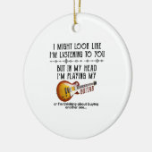 私はあなたにギターを聞見せているよ遊う セラミックオーナメント (左)