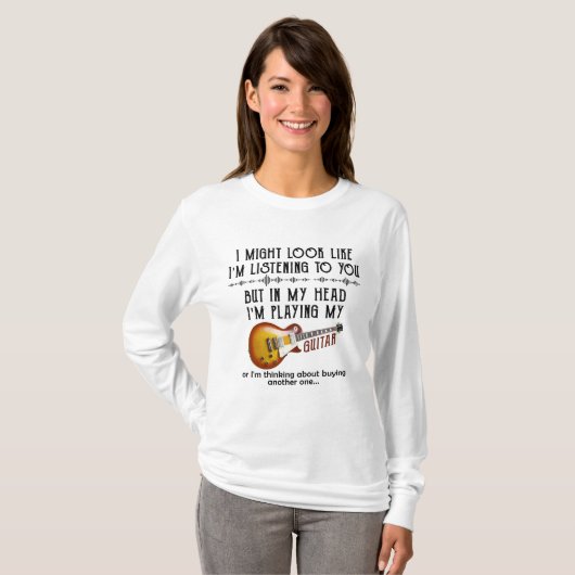 私はあなたにギターを聞見せているよ遊う Tシャツ (正面フル)